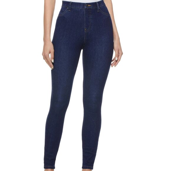 Time and Tru Women's High Rise Blue Stretch Fitted Jeggings, size M (8-10) - Picture 1 of 7